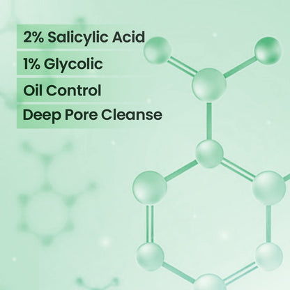 GLAMURE 2% Salicylic Acid Face Serum with 1% Glycolic Acid, Exfoliating Face Serum for Smooth Skin, Pores, Texture & Glow, Men & Women, 30ml