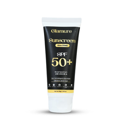 GLAMURE Sunscreen SPF 50+ for Face, Matte Finish, Lightweight & Non-Greasy, No White Cast, Broad Spectrum UVA/UVB Sunblock for Men & Women, 50ml