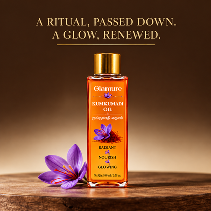 Kumkumadi Tailam Face Oil | Ayurvedic Face Oil for Glowing Skin with Saffron, Rosehip & Sandalwood | Kumkumadi Oil for Pigmentation, Dark Spots & Anti-Ageing | For All Skin Types | 100ml